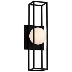Float 18&quot;H Matte Black LED Indoor/Outdoor Wall Sconce