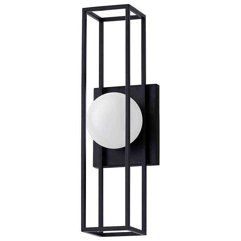 Image 4 Float 18"H Matte Black LED Indoor/Outdoor Wall Sconce more views