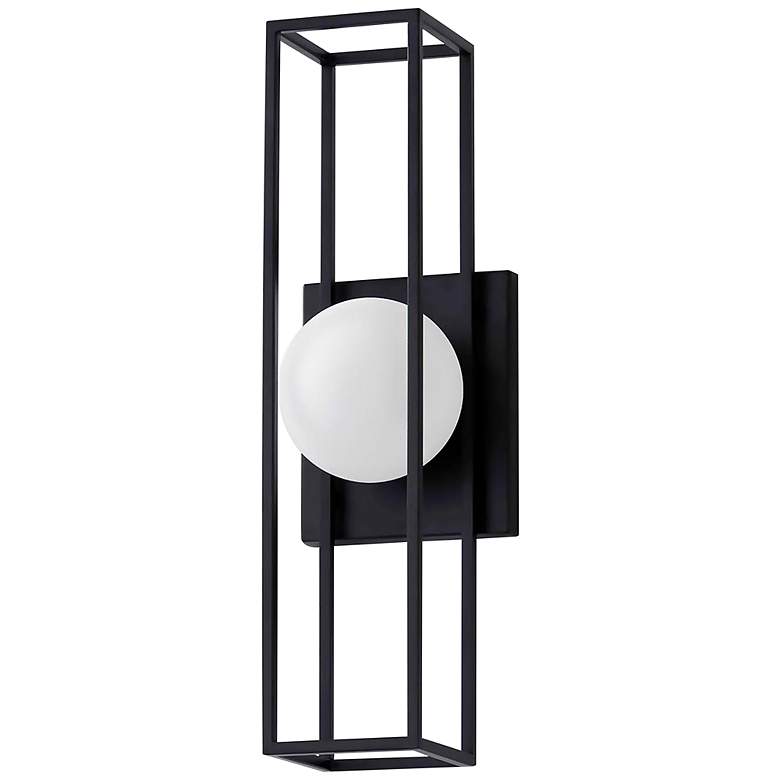 Image 5 Float 18 inchH Matte Black LED Indoor/Outdoor Wall Sconce more views