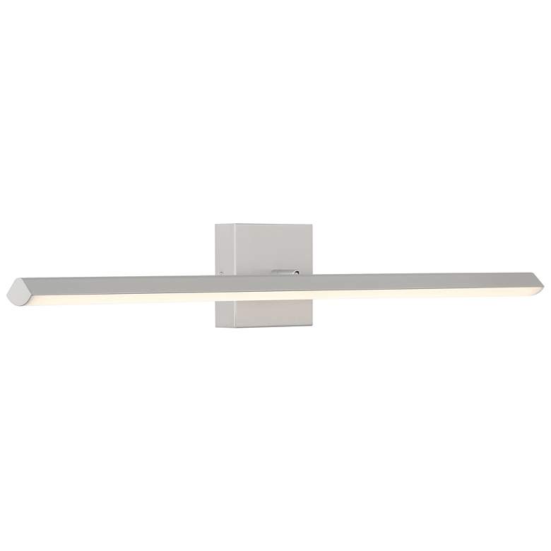 Image 1 Float 24.25 inch Wide Silver Adjustable  LED Vanity Light with Acrylic Len