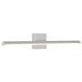 Float 24.25" Wide Silver Adjustable  LED Vanity Light with Acrylic Len