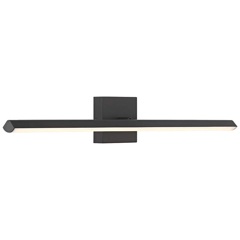 Image 2 Float 24 1/4" Wide Matte Black LED Vanity Bath Light