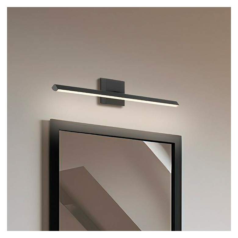 Image 1 Float 24 1/4" Wide Matte Black LED Vanity Bath Light