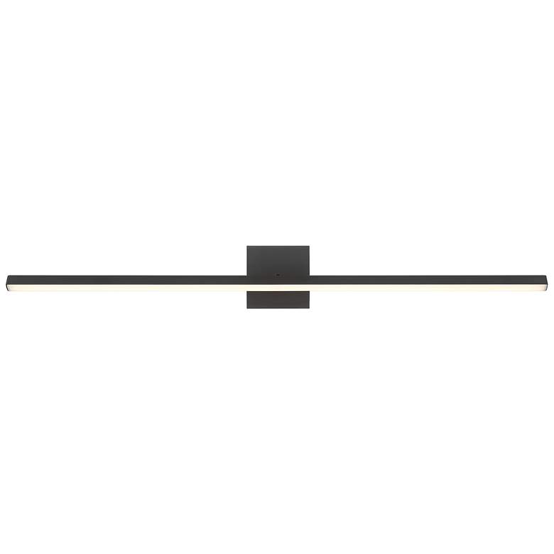 Image 3 Float 36" Wide Matte Black Adjustable LED Vanity Bath Light more views