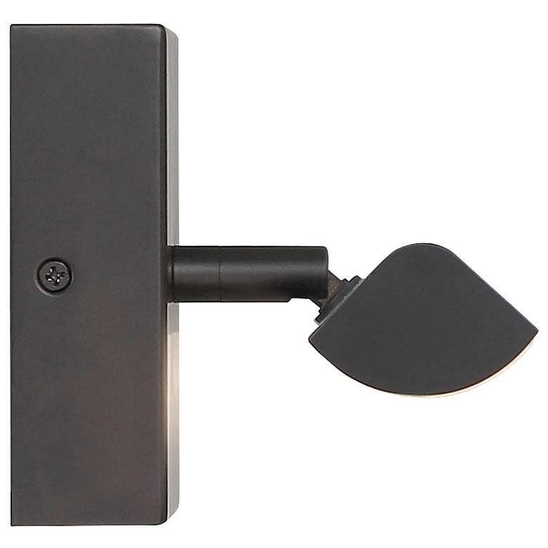 Image 5 Float 36" Wide Matte Black Adjustable LED Vanity Bath Light more views