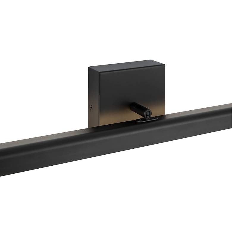 Image 7 Float 36" Wide Matte Black Adjustable LED Vanity Bath Light more views