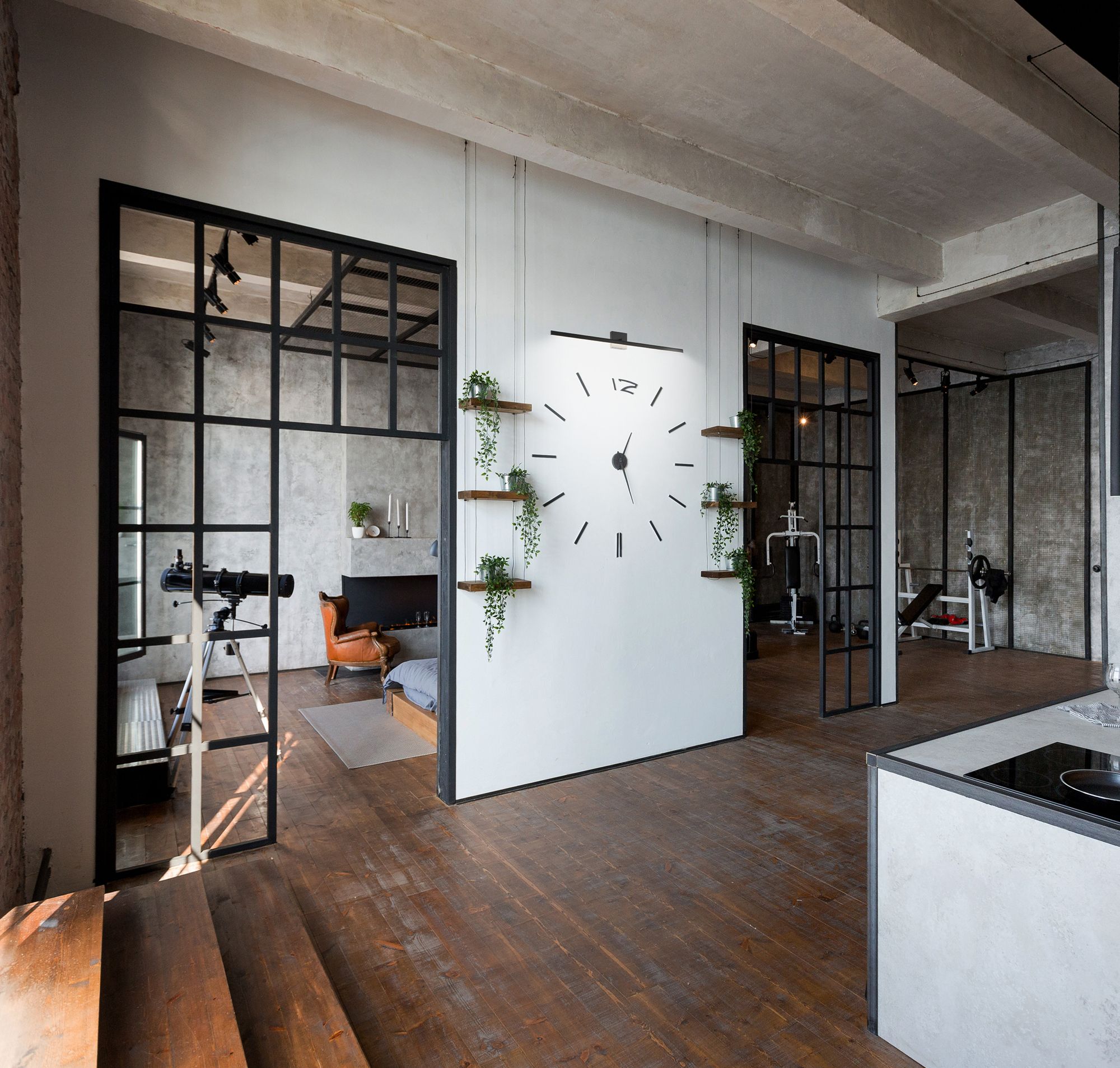 Float 36" Wide Matte Black Adjustable LED Vanity Bath Light