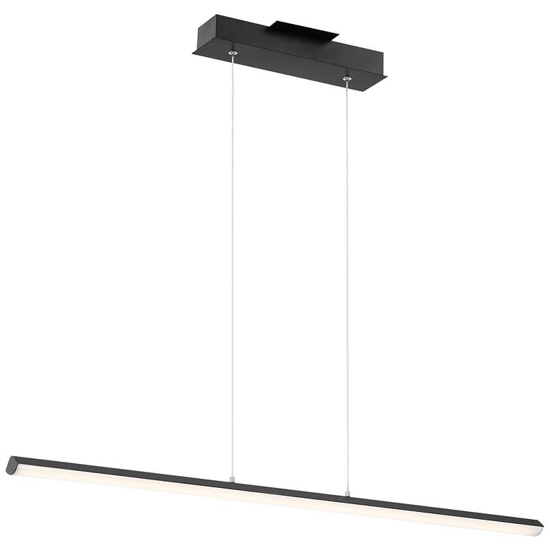 Image 1 Float 36 inch Wide Matte Black LED Island Pendant Light