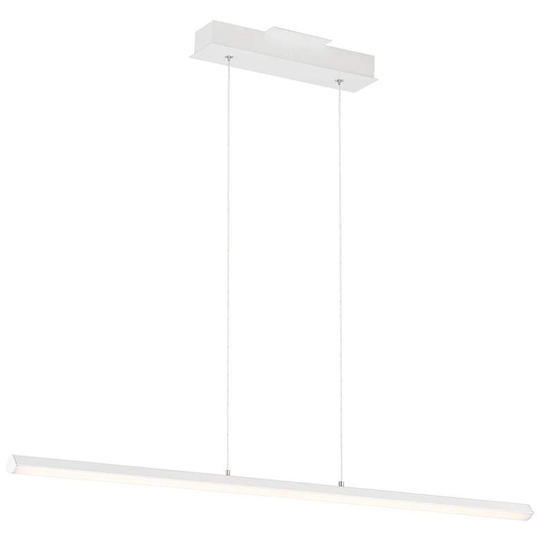 Image 1 Float 36" Wide Matte White LED Island Pendant Light