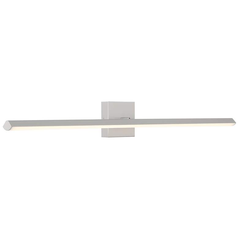 Image 1 Float 36 inch Wide Silver Adjustable  LED Vanity Light with Acrylic Lens