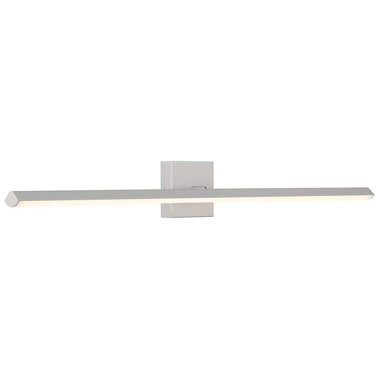Image 1 Float 36" Wide Silver Adjustable LED Vanity Light with Acrylic Lens