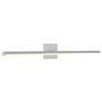 Float 36" Wide Silver Adjustable  LED Vanity Light with Acrylic Lens