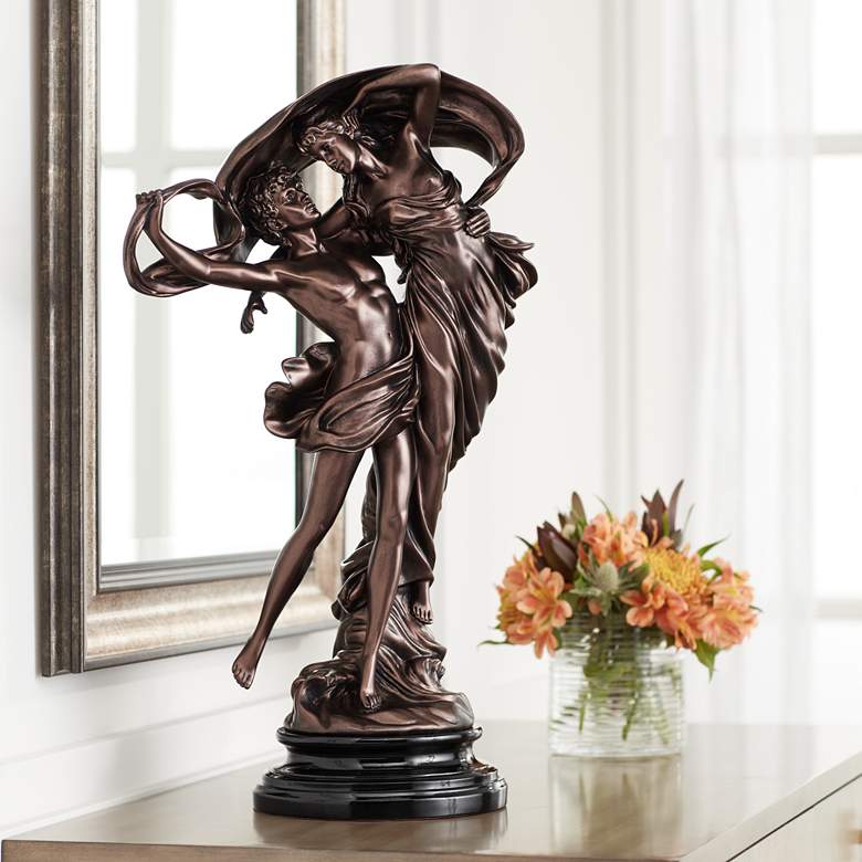 Image 1 Floating Dancing Couple Bronze Finish 25 3/4" High Sculpture