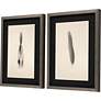 Floating Feathers I 25"H 2-Piece Giclee Framed Wall Art Set