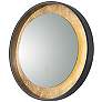 1_Floating Gold Leaf and Black 23 1/2" Round LED Wall Mirror