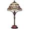 Floating Leaf Tiffany Stained Glass Shade Table Lamp