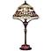 Floating Leaf Tiffany Stained Glass Shade Table Lamp