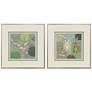 1_Floating Motion 25"W x 25"H Transitional Framed Art Set of 2