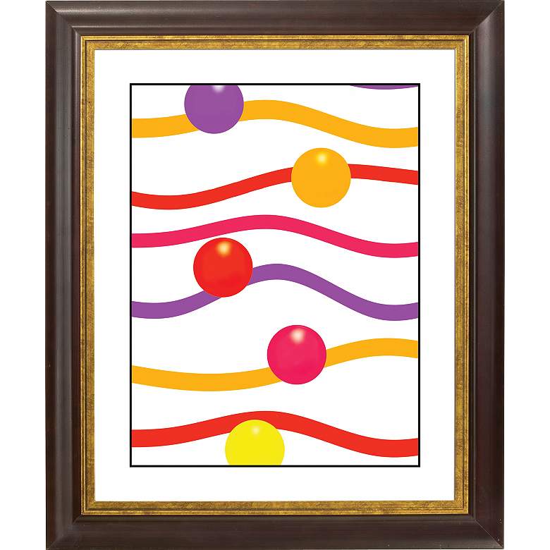 Image 1 Floating Paper Gold Bronze Frame Giclee 20 inch High Wall Art