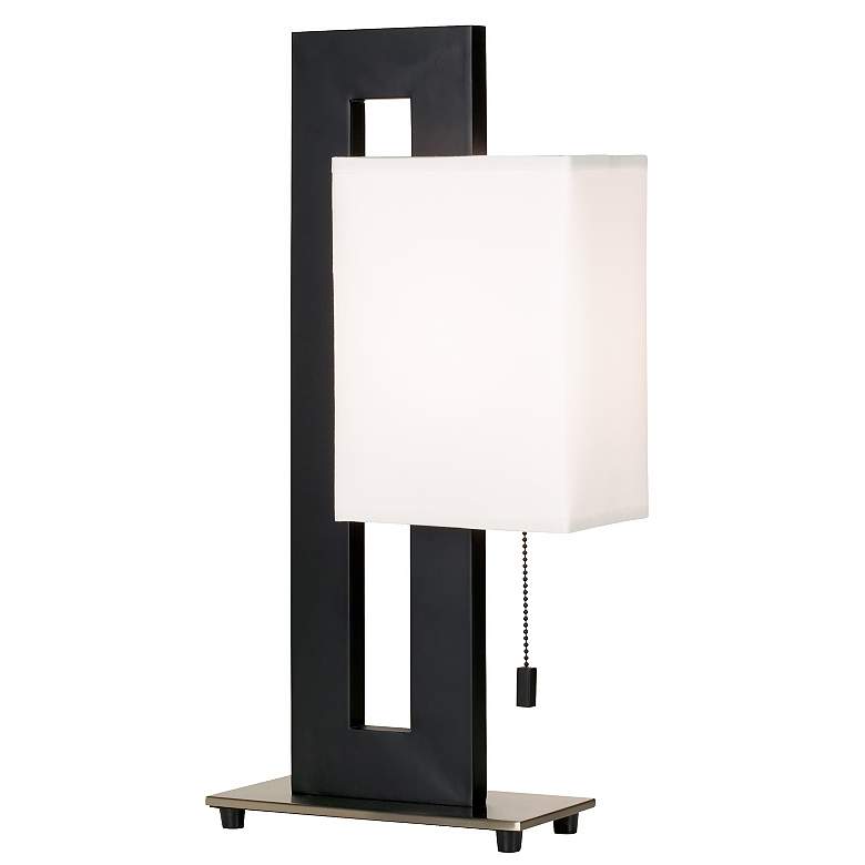 Floating Square Black Modern Table Lamp