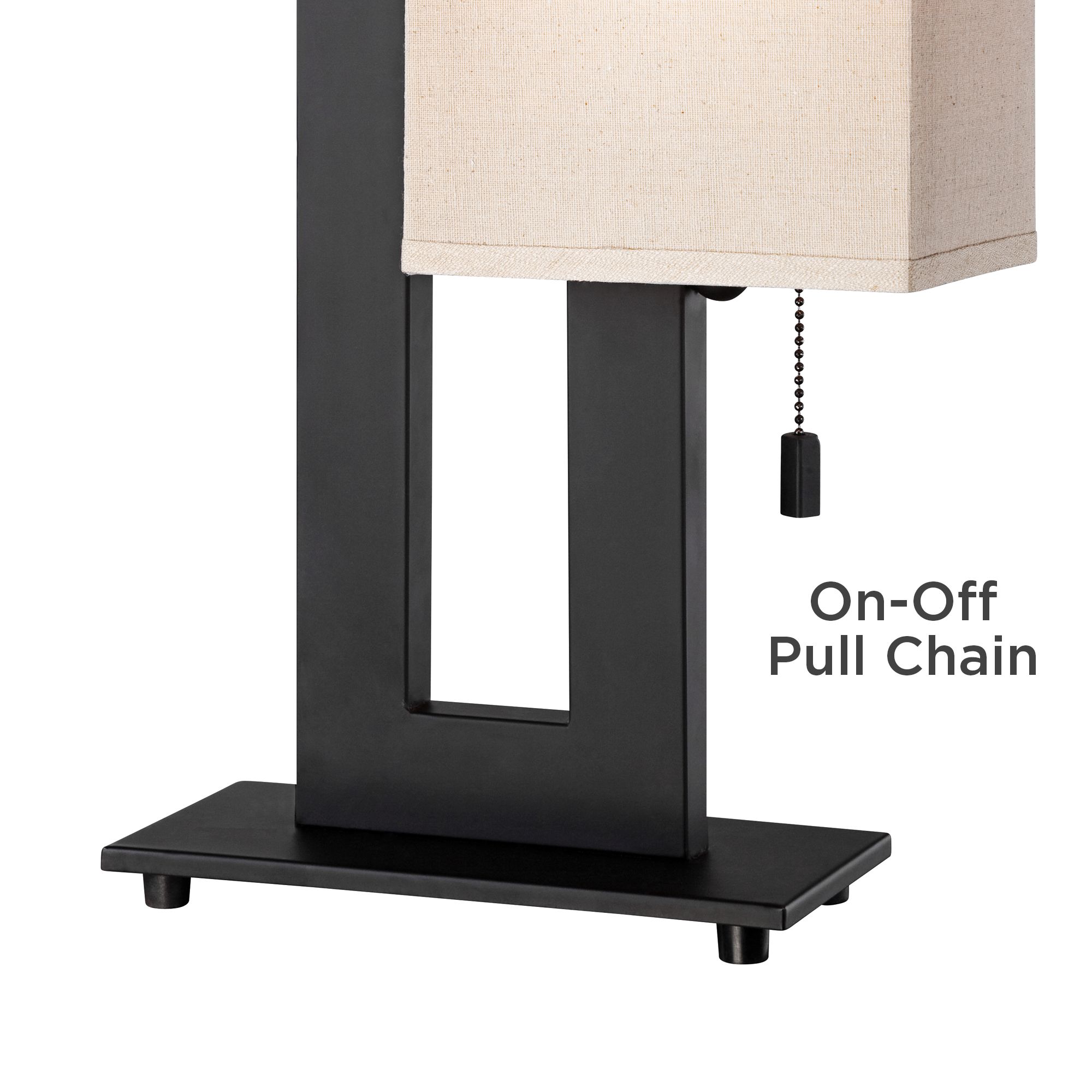 floating square black modern table lamp