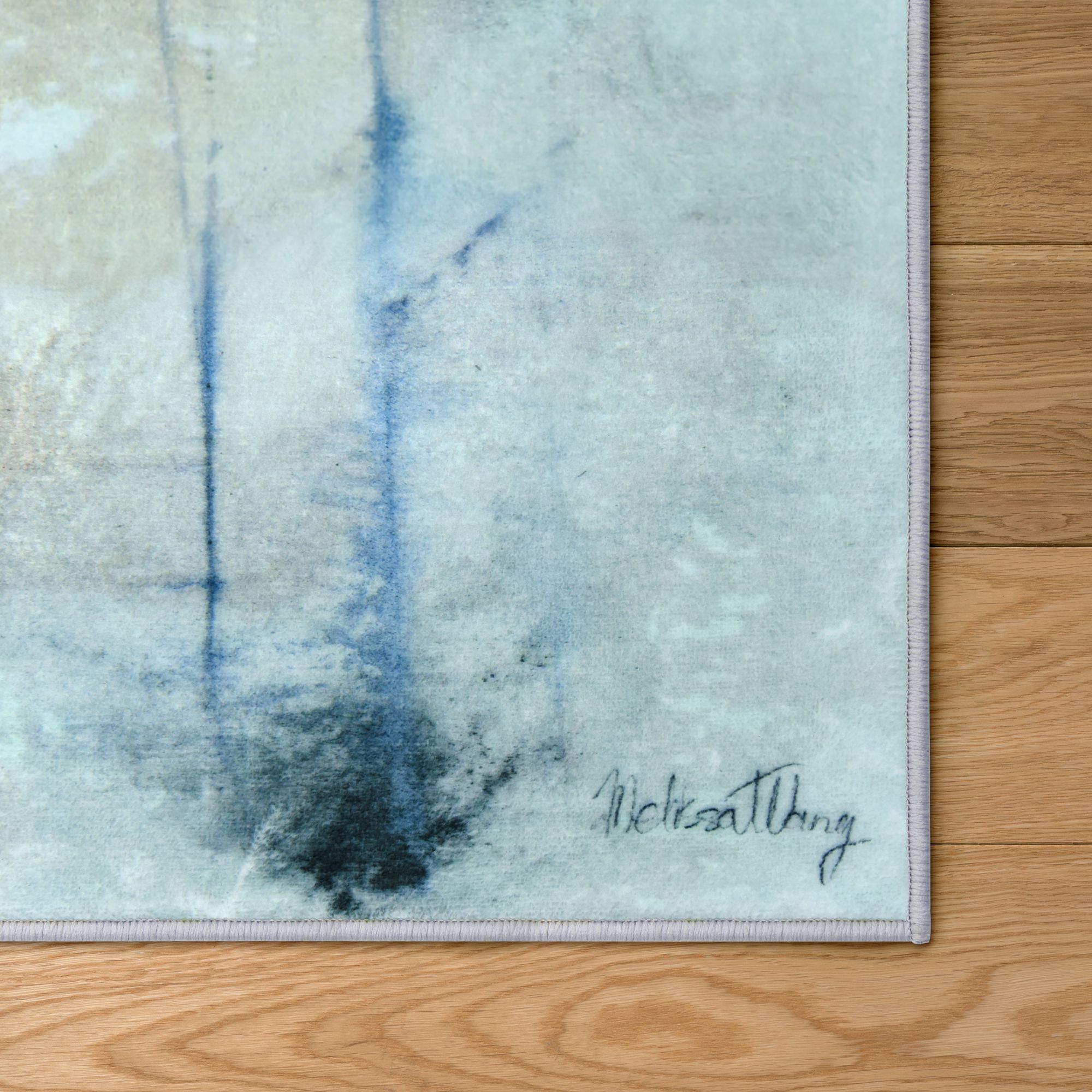 Image 4 Floating Stars 8'x10'Hand Washable Abstract Power-loomed Art Area Rug more views