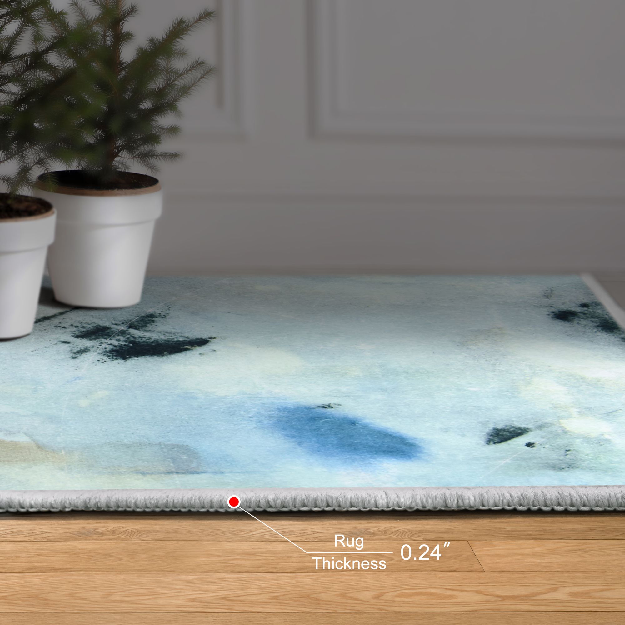 Image 7 Floating Stars 8'x10'Hand Washable Abstract Power-loomed Art Area Rug more views