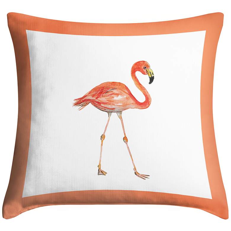 Image 1 Flock of Flamingos I 18 inch Square Throw Pillow