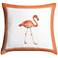 Flock of Flamingos I 18" Square Throw Pillow