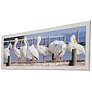 Flock on the Dock 51" Wide Giclee Framed Wall Art in scene