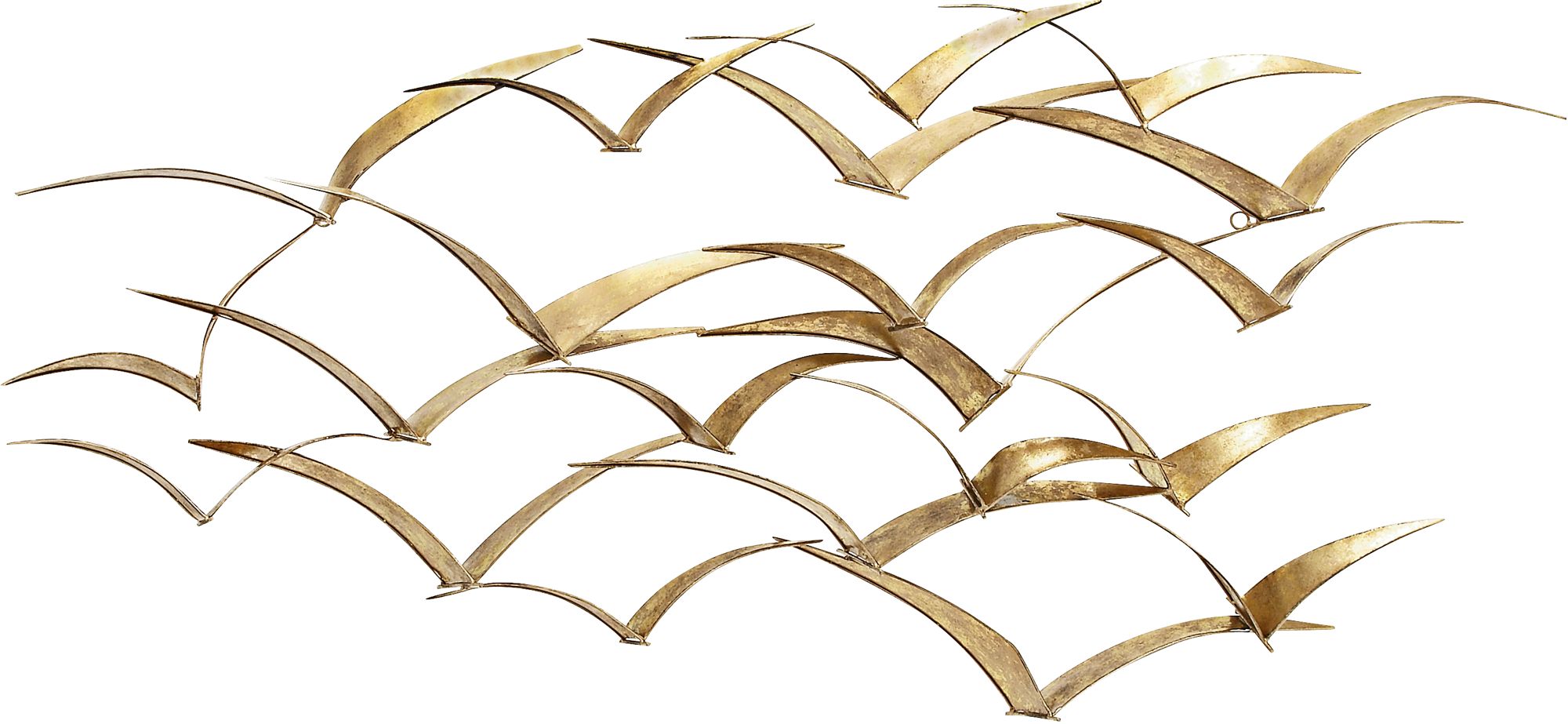 Flocking Birds 47" Wide Metal Wall Art 8P562 Lamps Plus