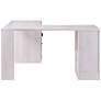 Flokton 59 1/4" Wide White Wood Writing Desk w/ USB Outlet in scene