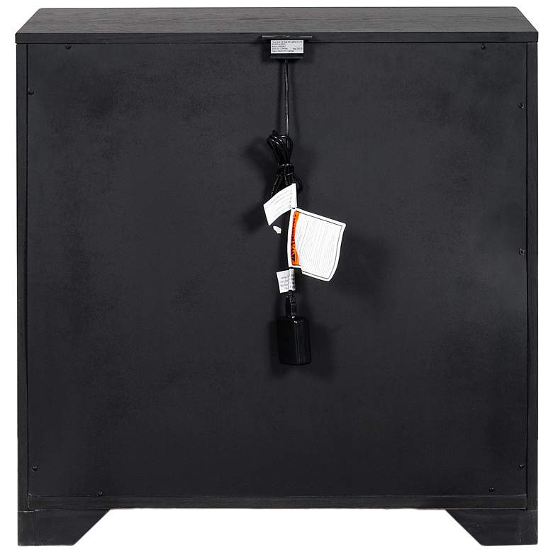 Image 4 Flonnin Modern Classic Black 3 Drawer Nightstand With USB C Charging Ports more views