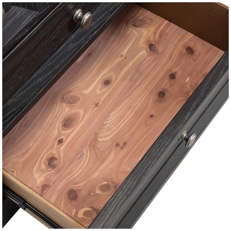 Image 7 Flonnin Modern Classic Black 3 Drawer Nightstand With USB C Charging Ports more views