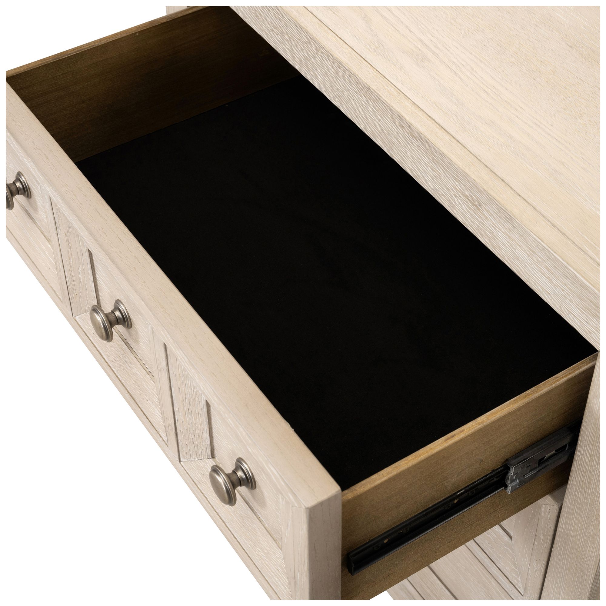 Image 5 Flonnin Modern Classic Tawny 3 Drawer Nightstand With USB Charging Ports more views