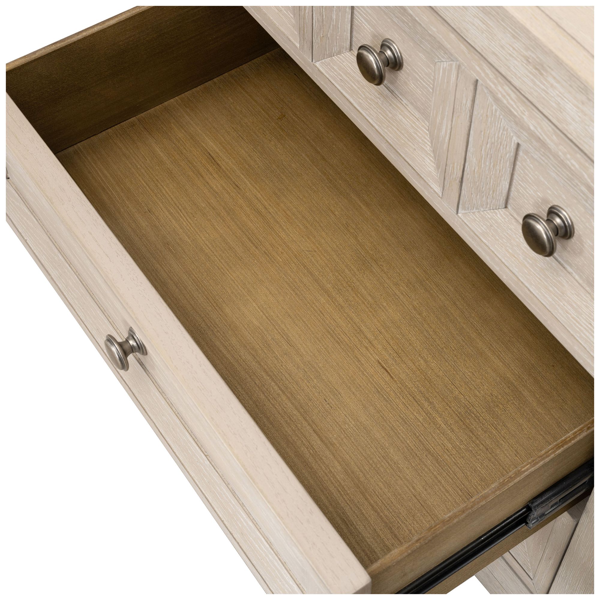 Image 6 Flonnin Modern Classic Tawny 3 Drawer Nightstand With USB Charging Ports more views