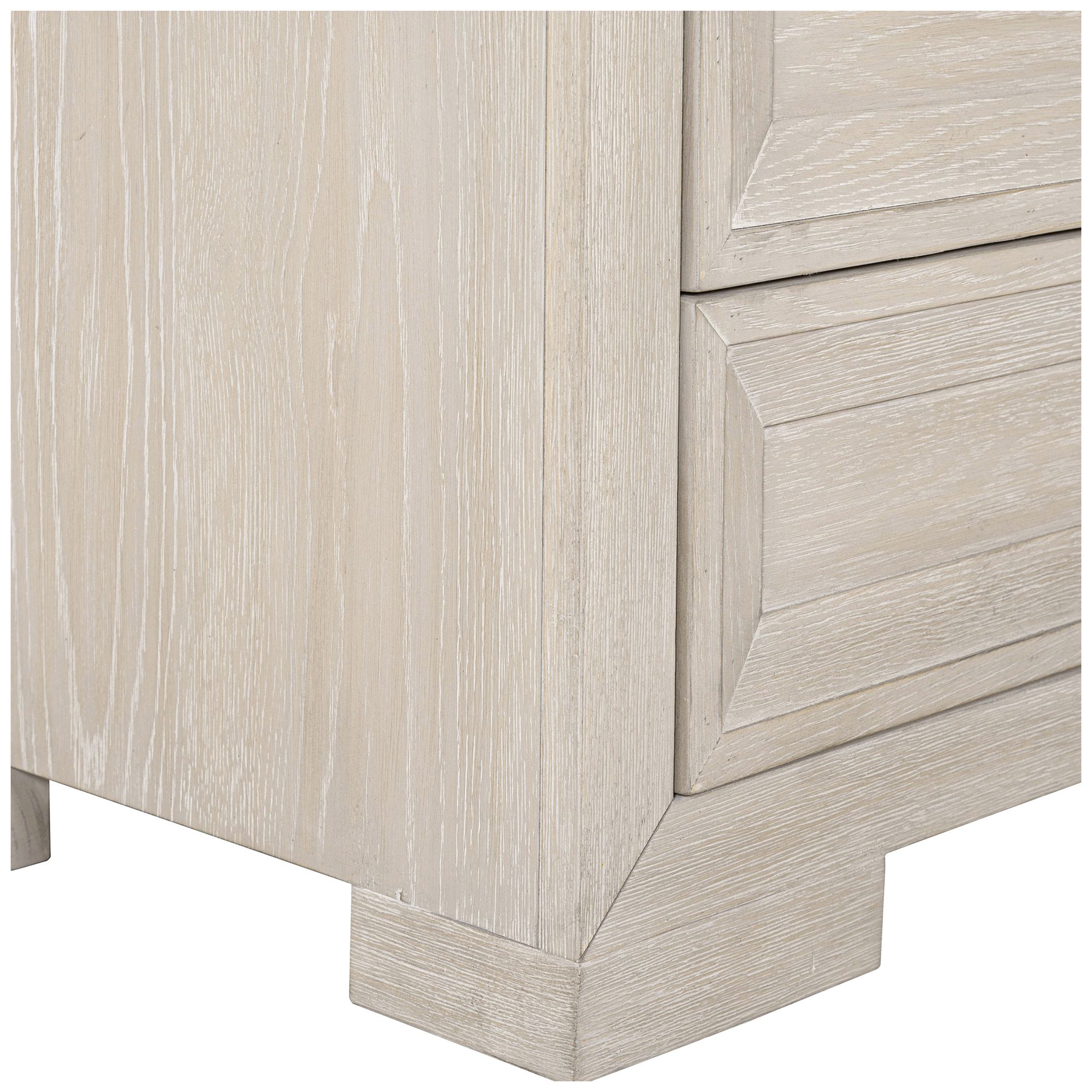 Flonnin Modern Classic Tawny 3 Drawer Nightstand With USB Charging Ports