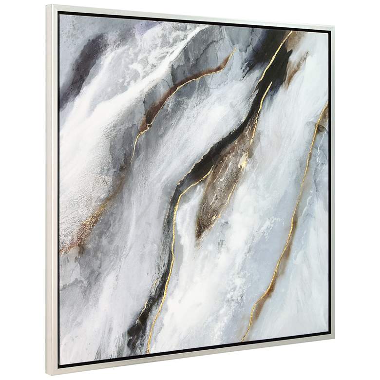 Image 6 Flood 36" Square Textured Metallic Framed Canvas Wall Art more views
