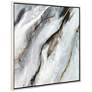 Flood 36" Square Textured Metallic Framed Canvas Wall Art in scene