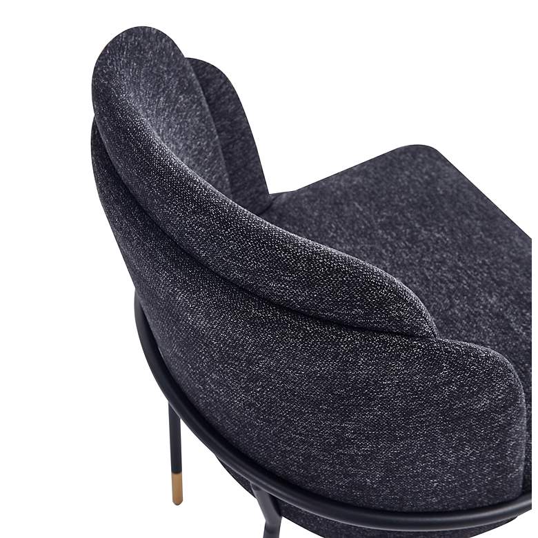 Image 3 Flor Black Fabric Dining Chair more views