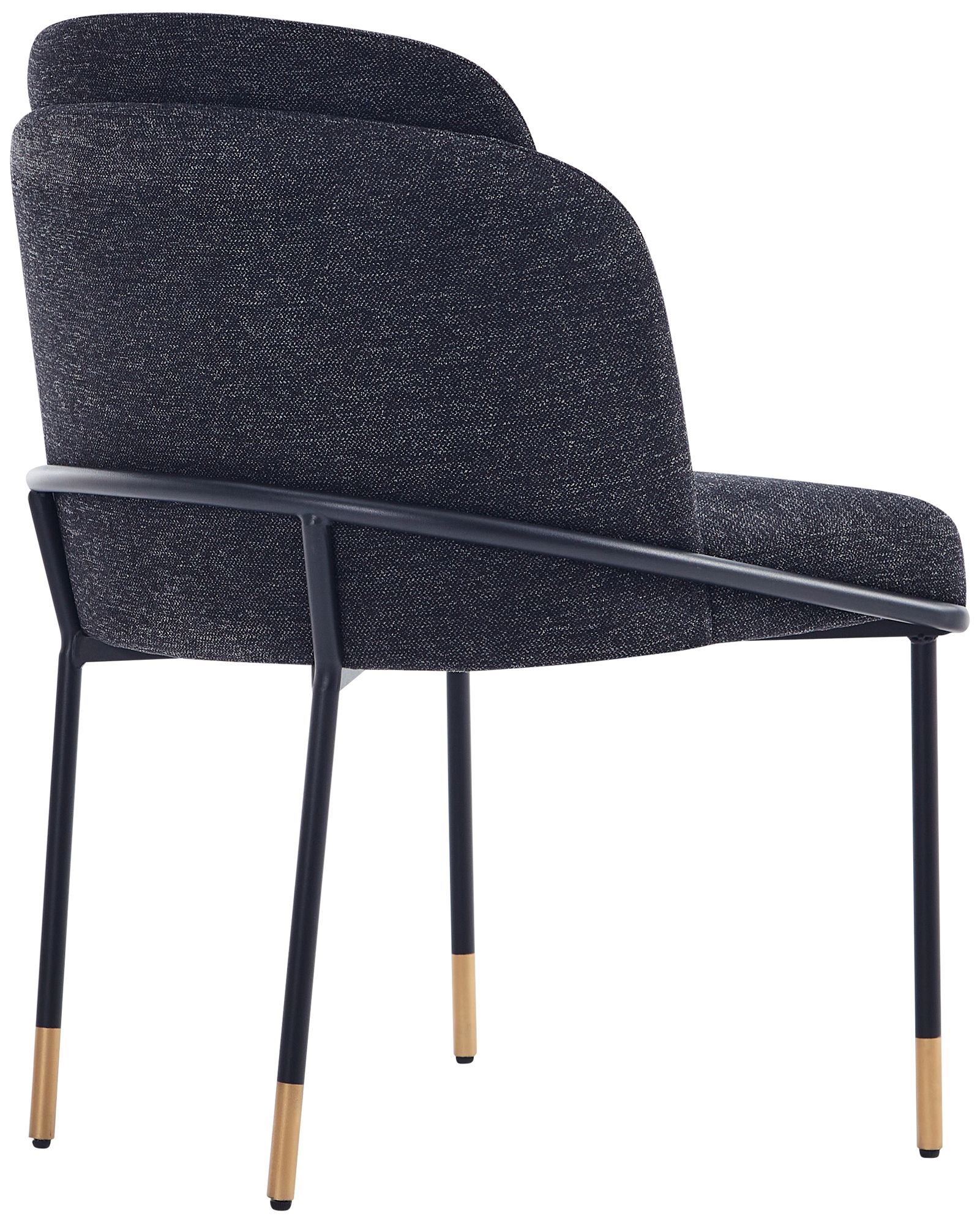 Flor Black Fabric Dining Chairs Set of 2 in scene