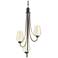 Flora 15.8" Wide 3 Arm Dark Smoke Chandelier With Opal and Seeded Glas