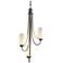 Flora 15.8" Wide 3 Arm Natural Iron Chandelier With Opal Glass