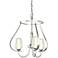 Flora 19.4" Wide 3 Arm Round Sterling Chandelier With Opal and Seeded 