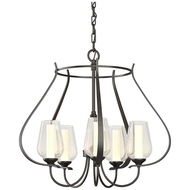 Image 1 Flora 22 1/4" Wide Oil-Rubbed Bronze 5-Light Chandelier