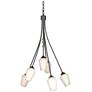 Flora 23.1" Wide 6 Arm Oil Rubbed Bronze Chandelier With Opal Glass