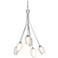 Flora 23.1" Wide 6 Arm Vintage Platinum Chandelier With Opal Glass