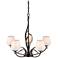 Flora 26 3/4" Wide Bronze and Opal Glass 5-Light Chandelier