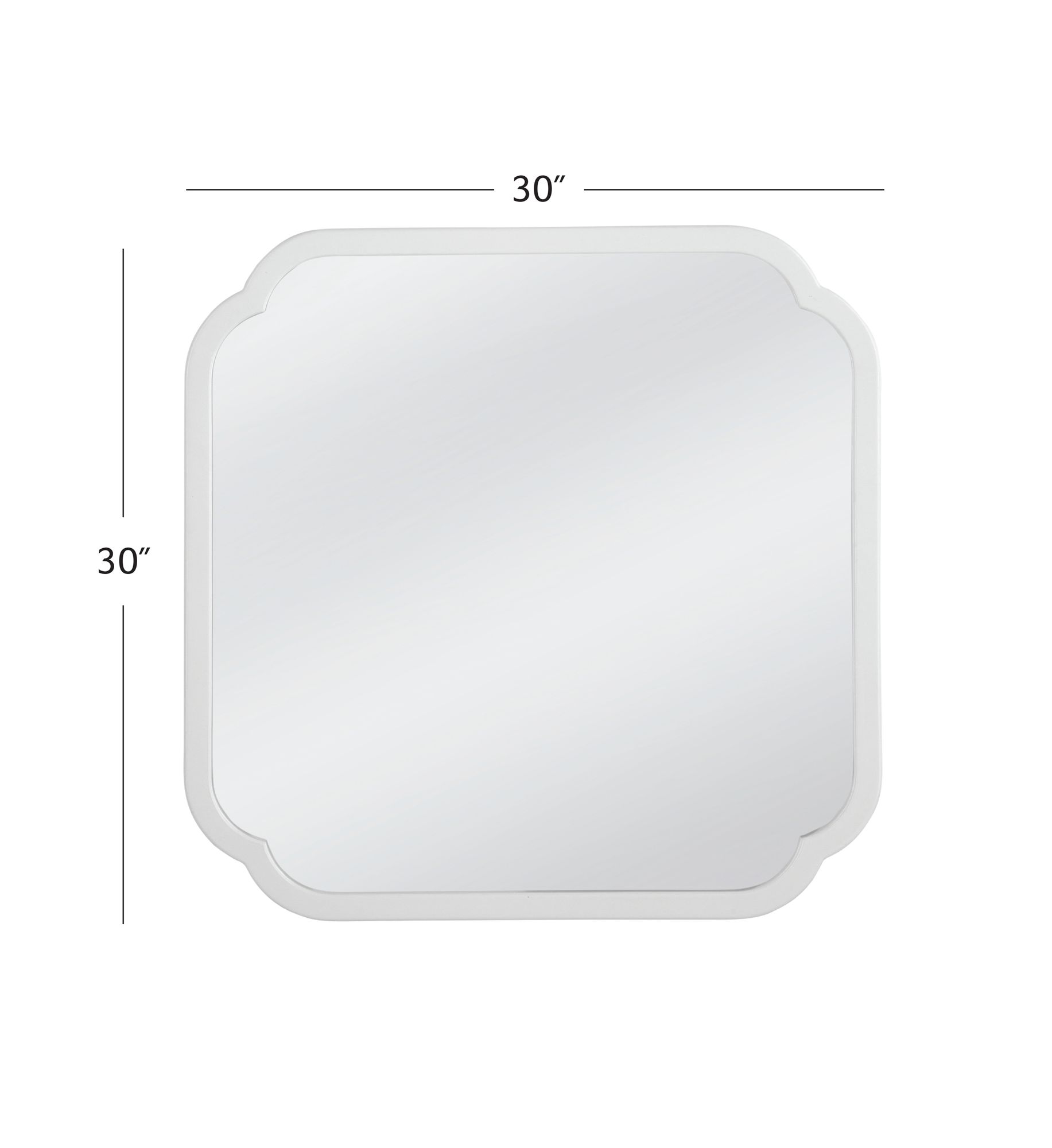 Image 5 Flora 30" x 30" White Square Wall Mirror more views