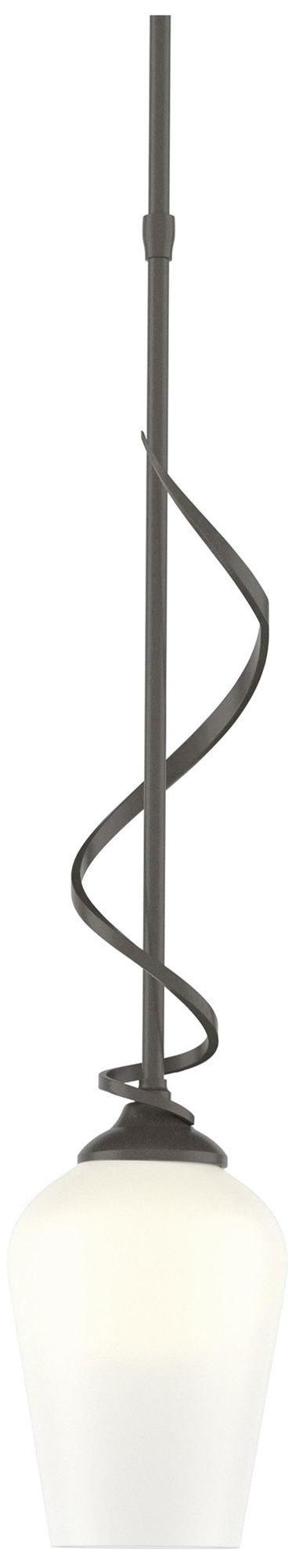 Flora 4" Wide Dark Smoke Mini Pendant w/ Opal Glass
